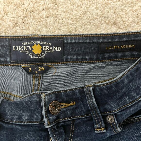 Lucky Brand Lolita Skinny Dark Wash Size 2/26 R - Picture 4 of 5